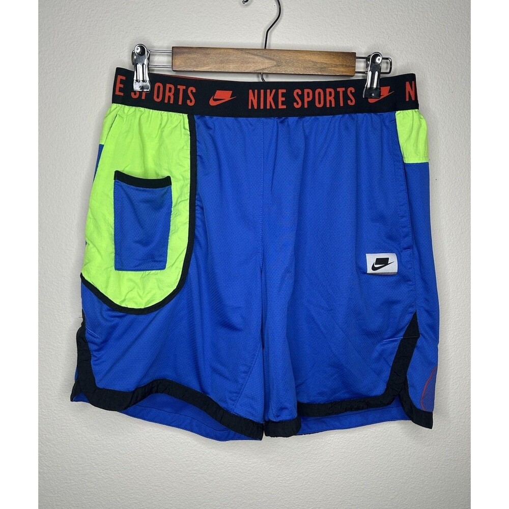 Nike Sportswear Mens Size Medium NSP Retro Colorblock Mesh Shorts Blue Green